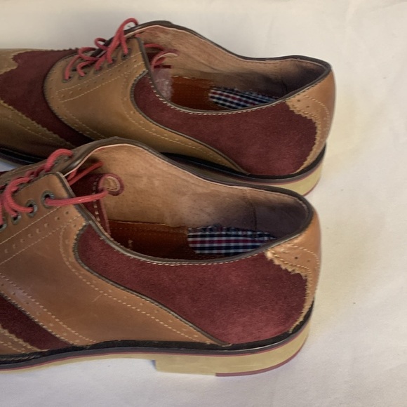 Johnston & Murphy Ellington burgundy Brown Wingtip Oxford Shoes Men's Sz 11M - Picture 7 of 13